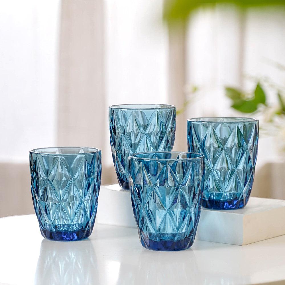 Blue Glassware Set of 4 Nestasia