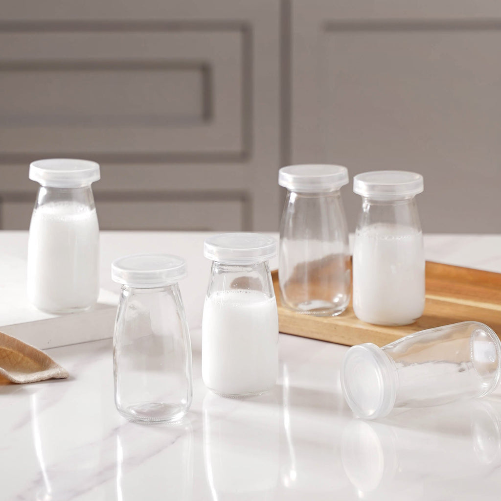 Small Glass Storage Container Set of 6 Nestasia
