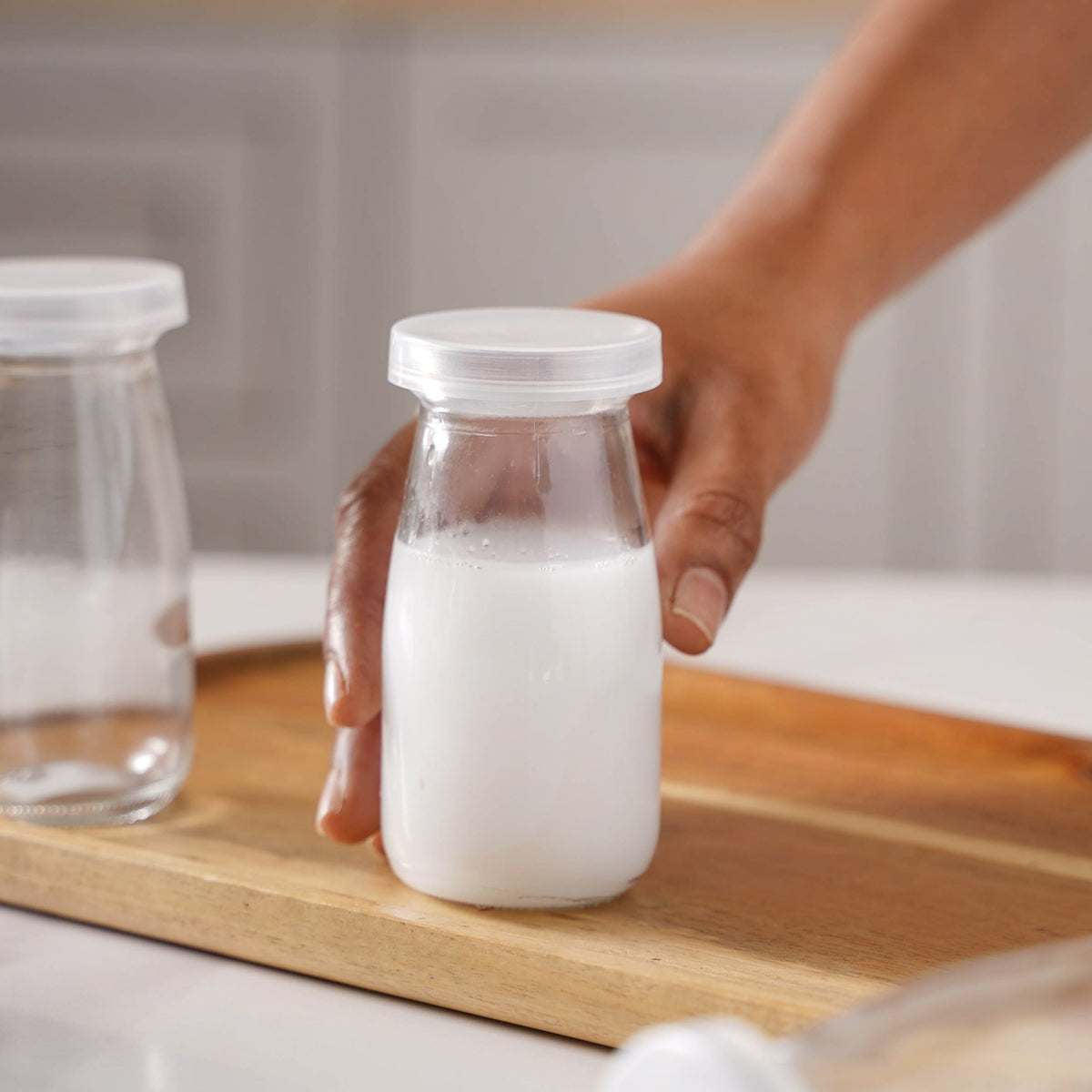 Small Glass Storage Container Set of 6 Nestasia