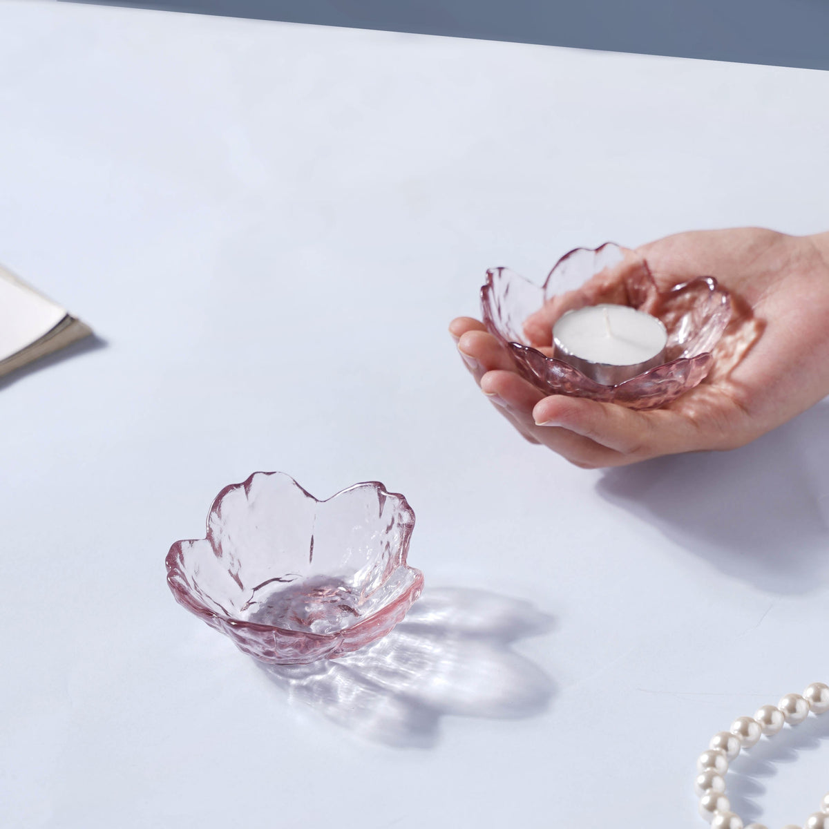Sakura Styled Glass Dip Bowl Set of 2 Nestasia