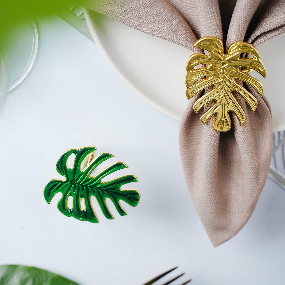 Gold Leaf Napkin Ring Nestasia