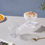 Dotty Glass Ice Cream Bowl Set of 2 Nestasia