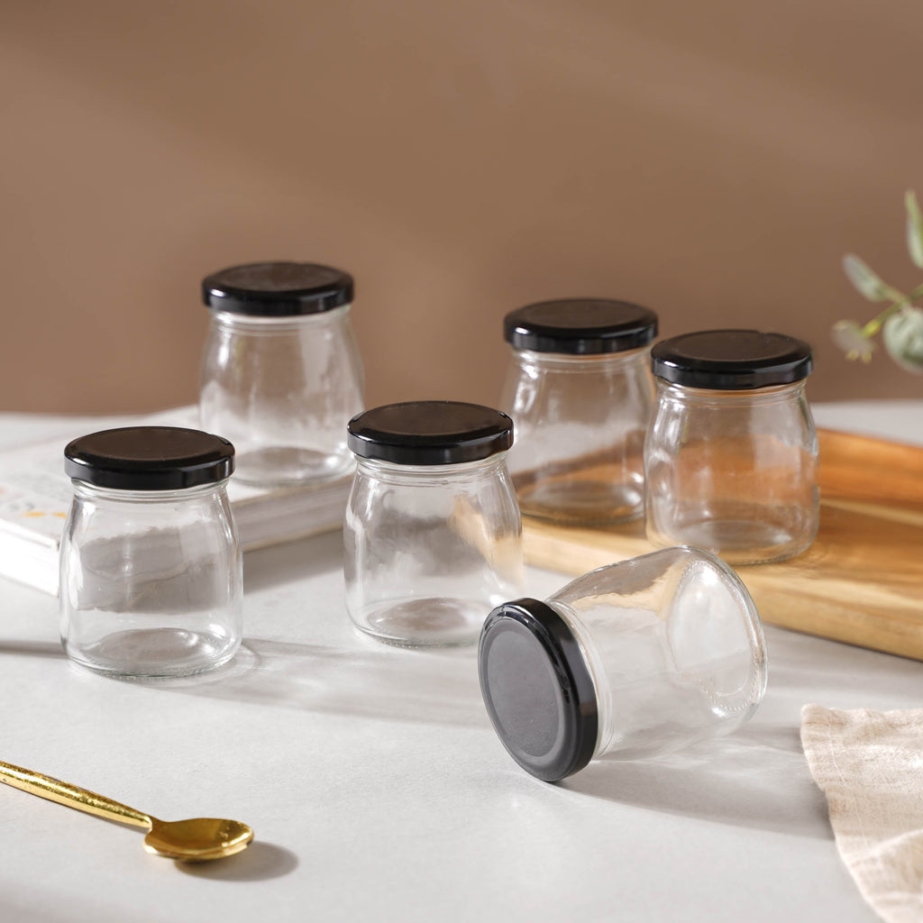 Glass Storage Container with Lid Set of 6 Nestasia