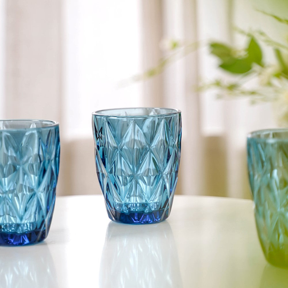 Blue Glassware Set of 4 Nestasia
