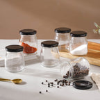 Glass Storage Container with Lid Set of 6 Nestasia
