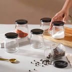 Glass Storage Container with Lid Set of 6 Nestasia