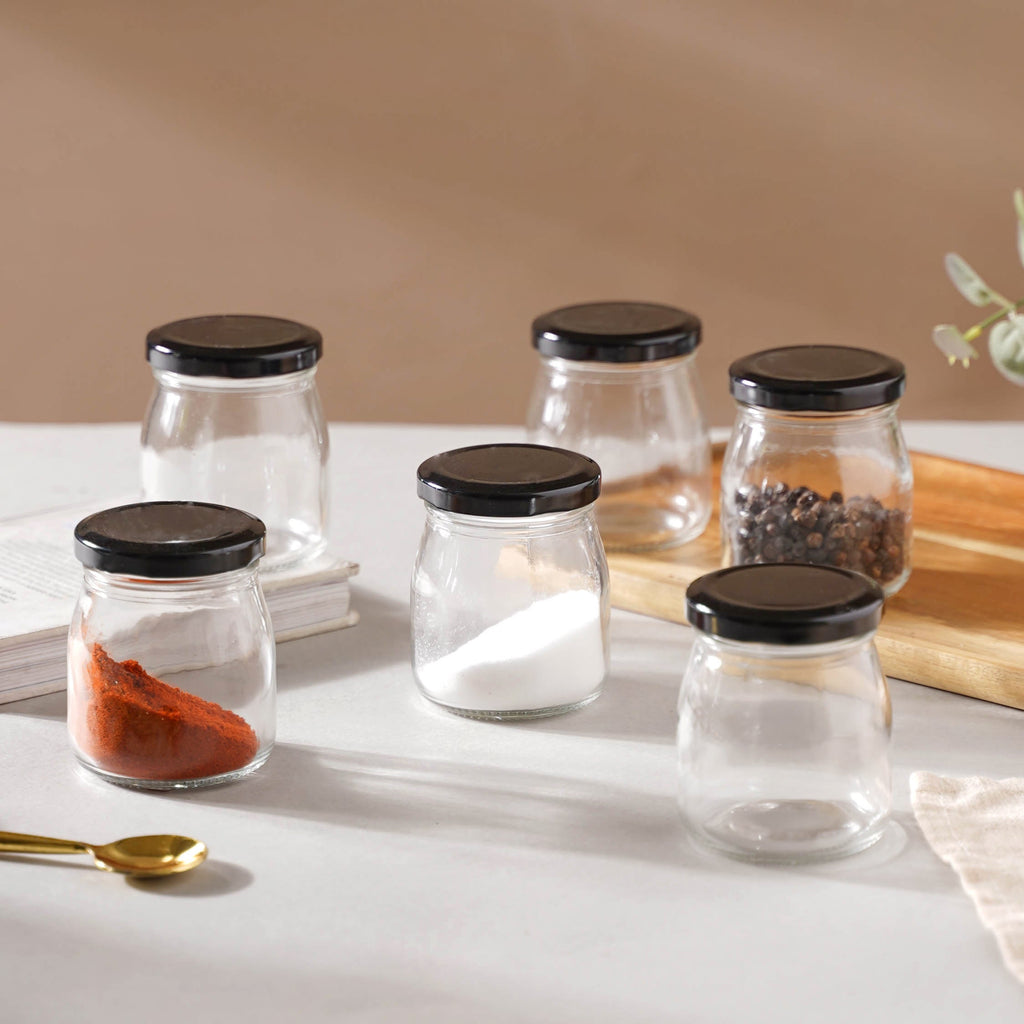 Glass Storage Container with Lid Set of 6 Nestasia
