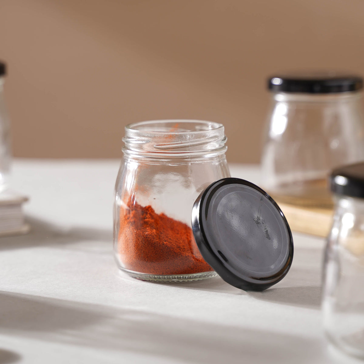 Glass Storage Container with Lid Set of 6 Nestasia