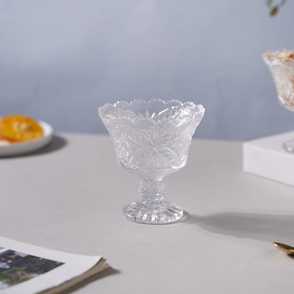 Butterfly Cut Glass Dessert Bowl Set of 2 Nestasia