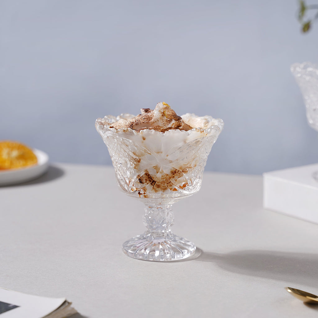 Butterfly Cut Glass Dessert Bowl Set of 2 Nestasia