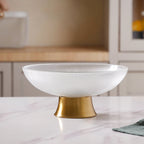 Ribbed Glass Decorative Fruit Bowl Nestasia