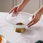 Ribbed Glass Decorative Fruit Bowl Nestasia