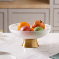 Ribbed Glass Decorative Fruit Bowl Nestasia