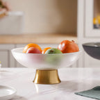 Ribbed Glass Decorative Fruit Bowl Nestasia