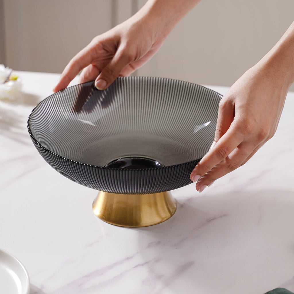 Grey and Gold Fruit Bowl Nestasia