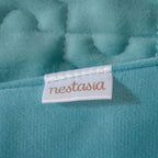 Velvet Cushion Cover & Table Runner Set Of 3 Blue Nestasia