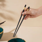 Emerald Snack Bowl Set Of 4 With Chopsticks And Soup Spoons Nestasia