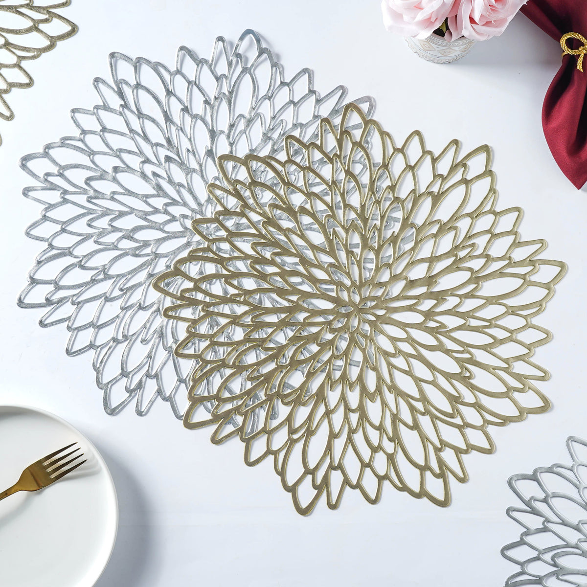 Round PVC Table Mat Set of 2 Nestasia