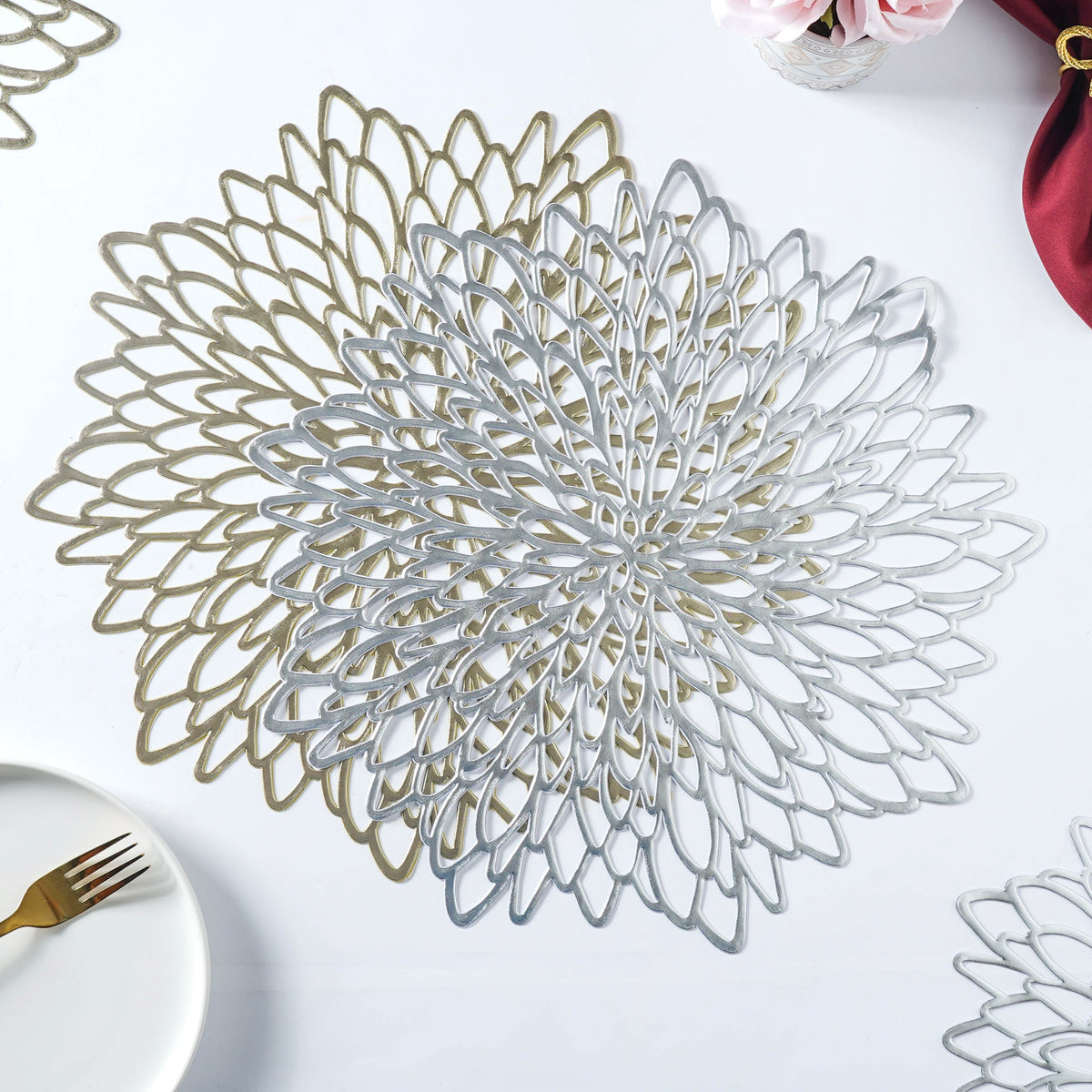 Round PVC Table Mat Set of 2 Nestasia