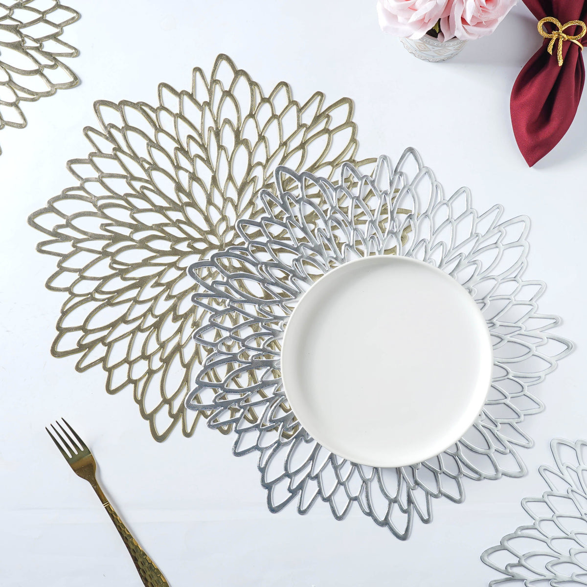 Round PVC Table Mat Set of 2 Nestasia