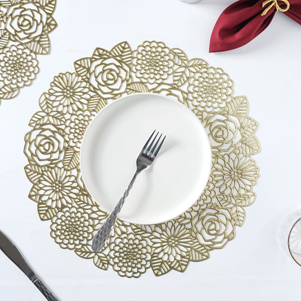 Rose Pattern Table Mat Set of 2 Nestasia