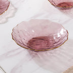 Glass Rose Dish Set of 3 Nestasia