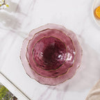 Glass Rose Dish Set of 3 Nestasia