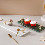 Marble Tray With Metal Handle Nestasia