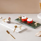 Marble Tray With Metal Handle Nestasia