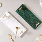 Marble Tray With Metal Handle Nestasia