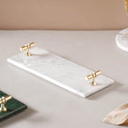 Marble Tray With Metal Handle Nestasia