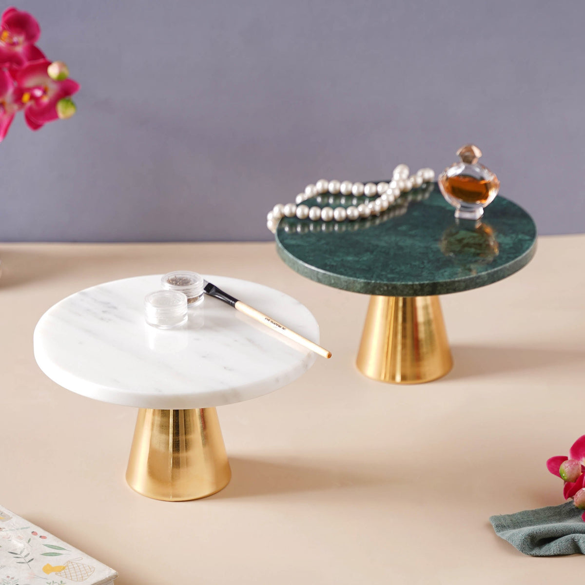 Marble Cake Stand 8 inch Nestasia