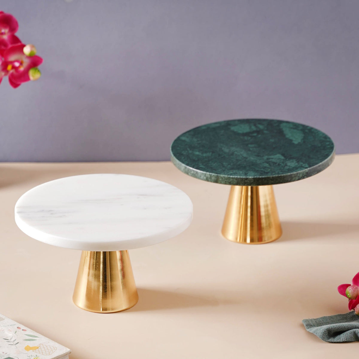 Marble Cake Stand 8 inch Nestasia