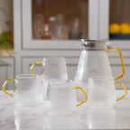 Classic Glass Tea Set of 5 Nestasia
