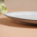Criselda Grey Gloss Snack Plate 8 Inch Nestasia