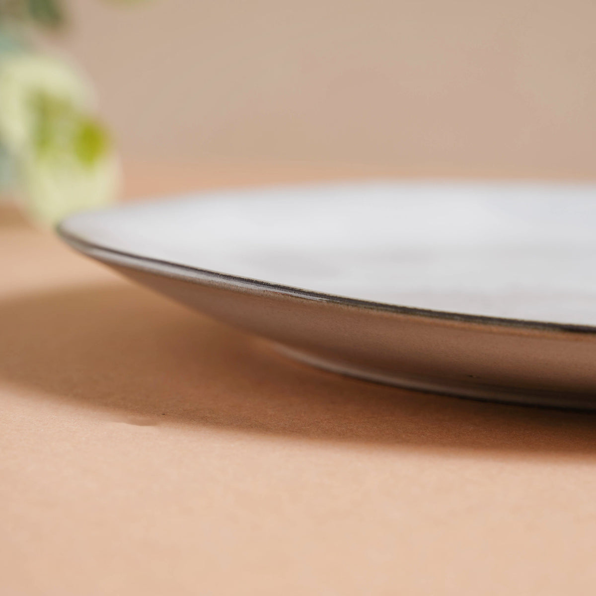 Criselda Grey Gloss Snack Plate 8 Inch Nestasia
