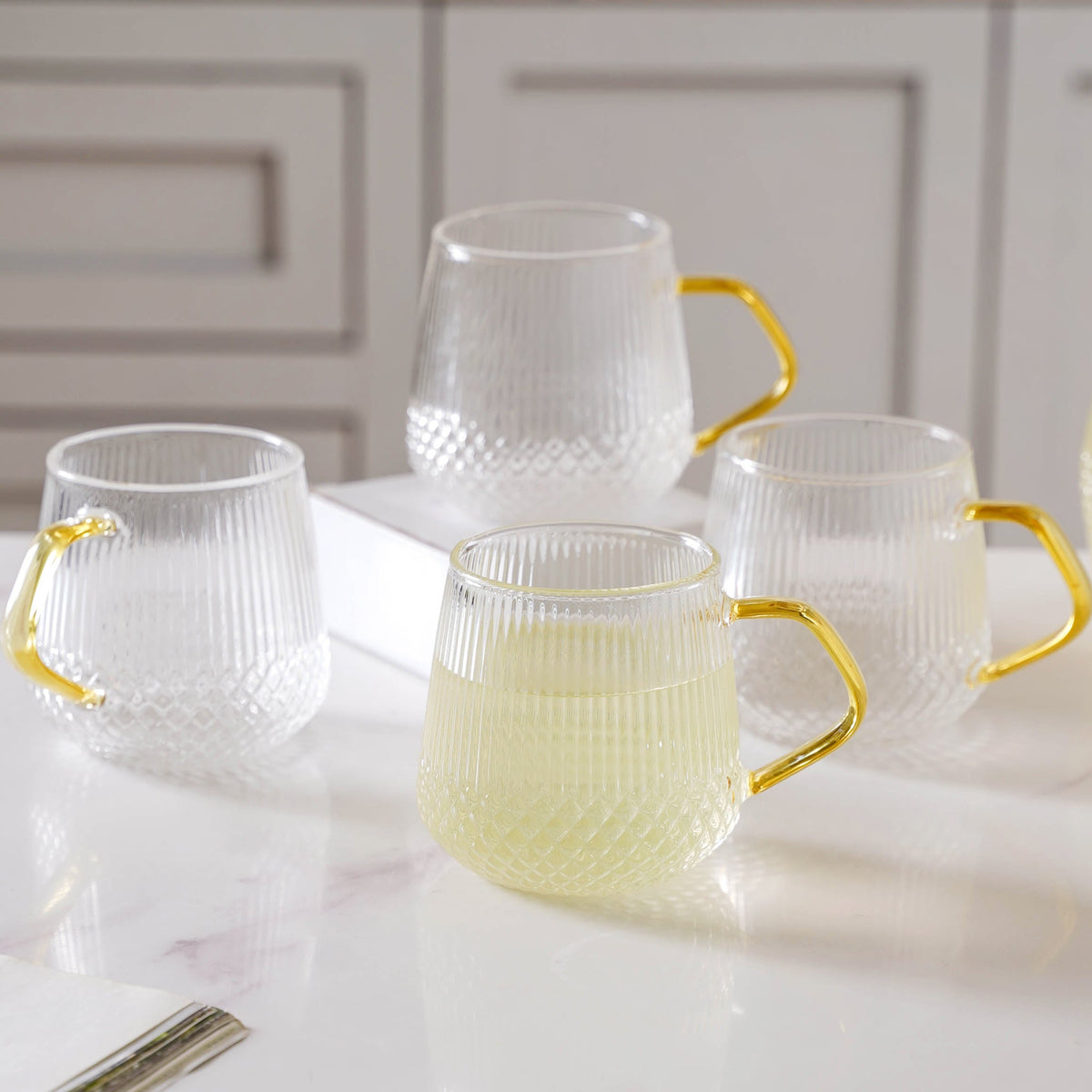 Classic Glass Tea Set of 5 Nestasia