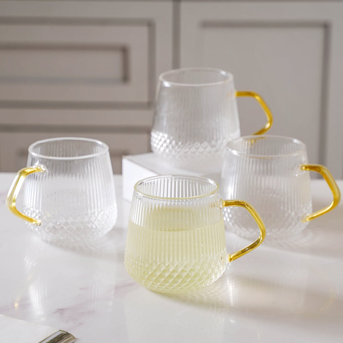 Classic Glass Tea Set of 5 Nestasia