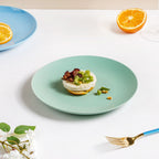 Cloris Matte Green Snack Plate 8 Inch Nestasia