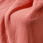 Peach Ribbed Knitted Throw Nestasia