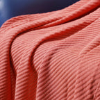 Striped Salmon Pink Throw Nestasia