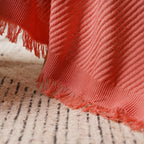 Striped Salmon Pink Throw Nestasia