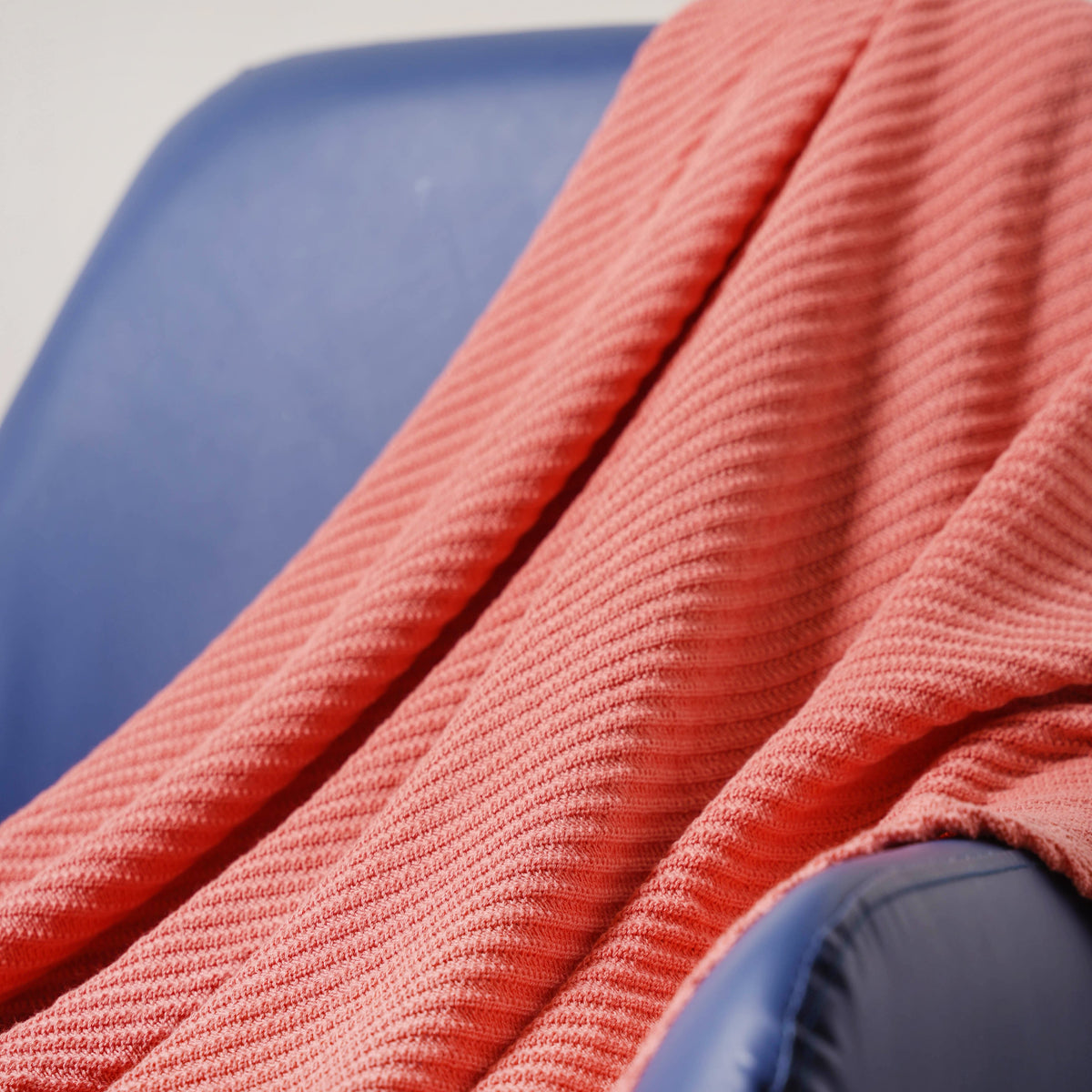 Striped Salmon Pink Throw Nestasia