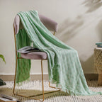 Mint And White Textured Throw Nestasia