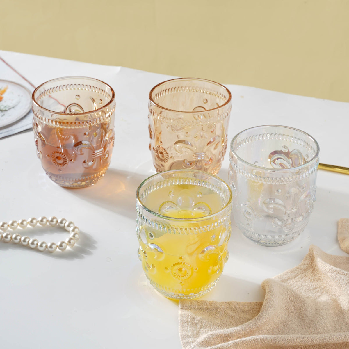 Vintage Drinking Glass Set of 2 Nestasia