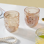 Vintage Drinking Glass Set of 2 Nestasia