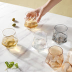 Hexagon Tumbler Glass Set of 2 Nestasia