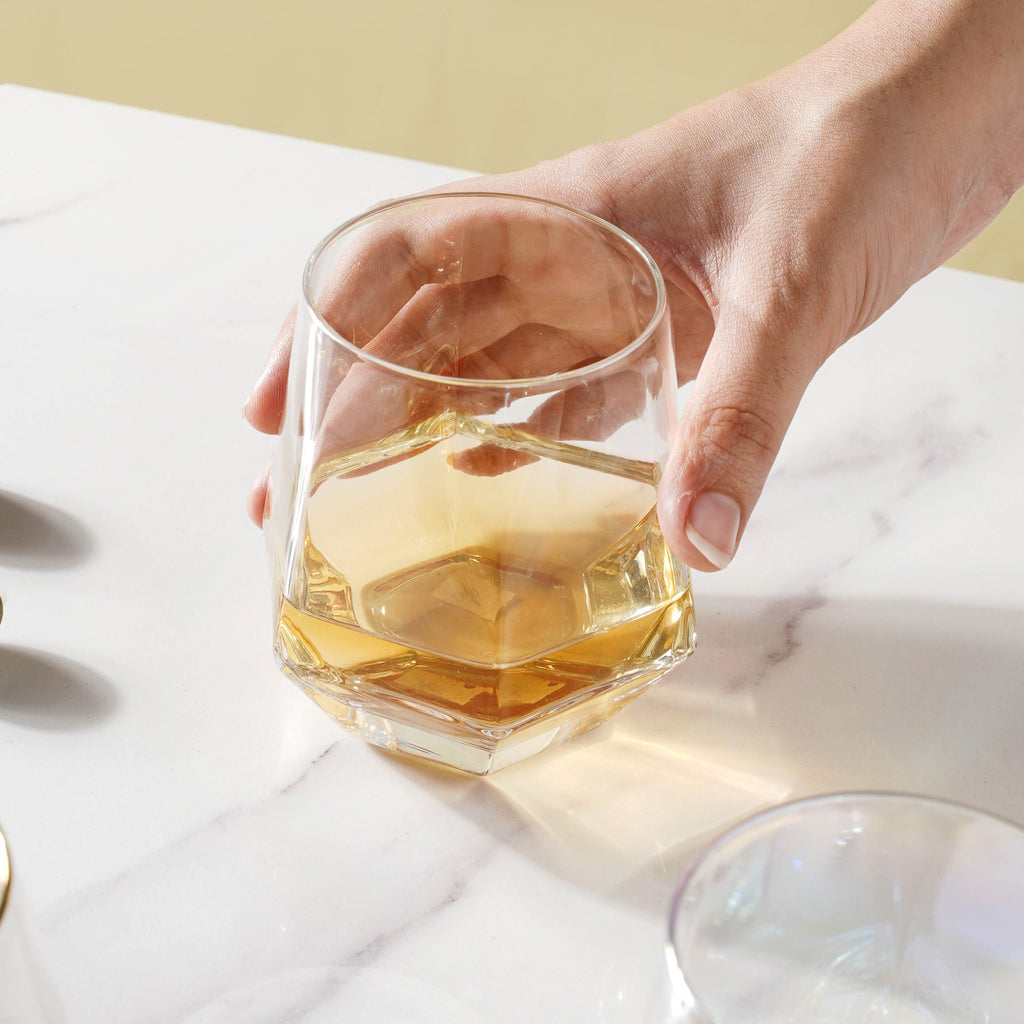 Hexagon Tumbler Glass Set of 2 Nestasia
