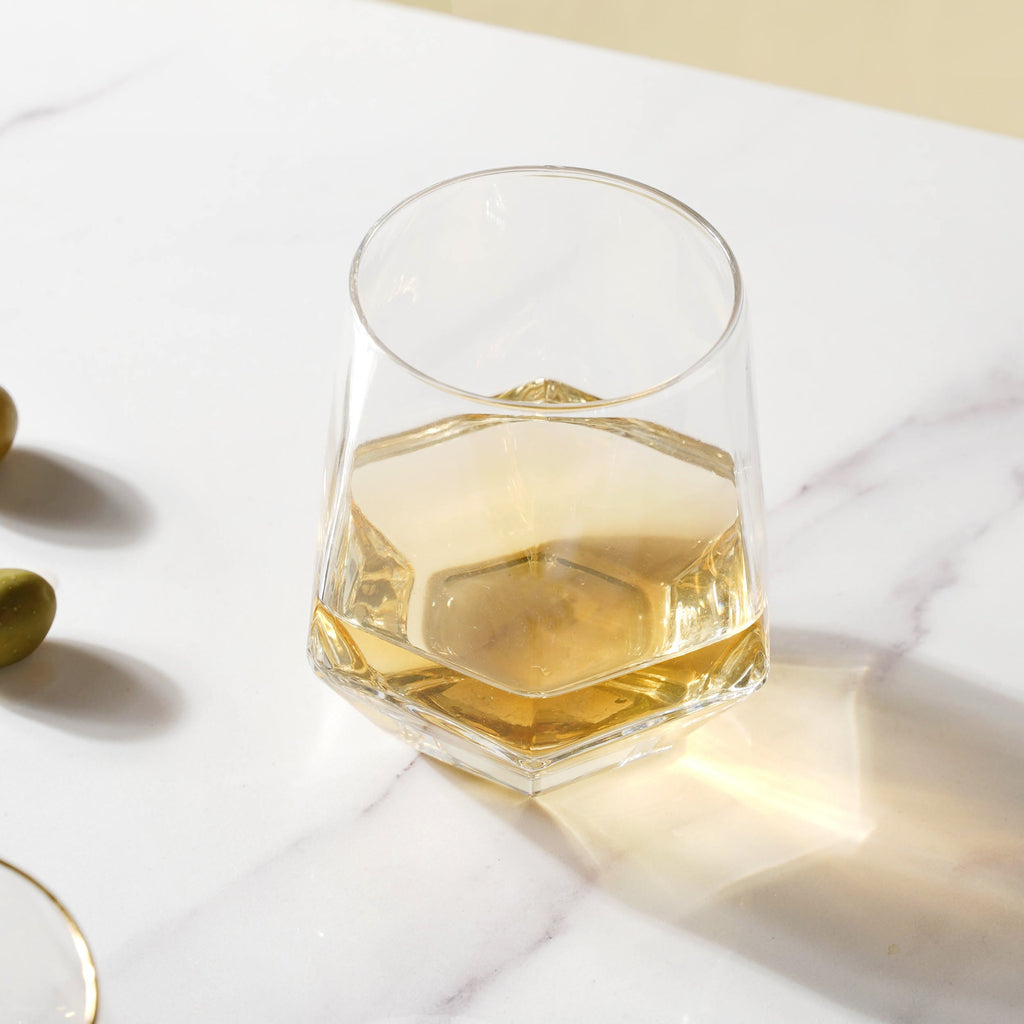Hexagon Tumbler Glass Set of 2 Nestasia