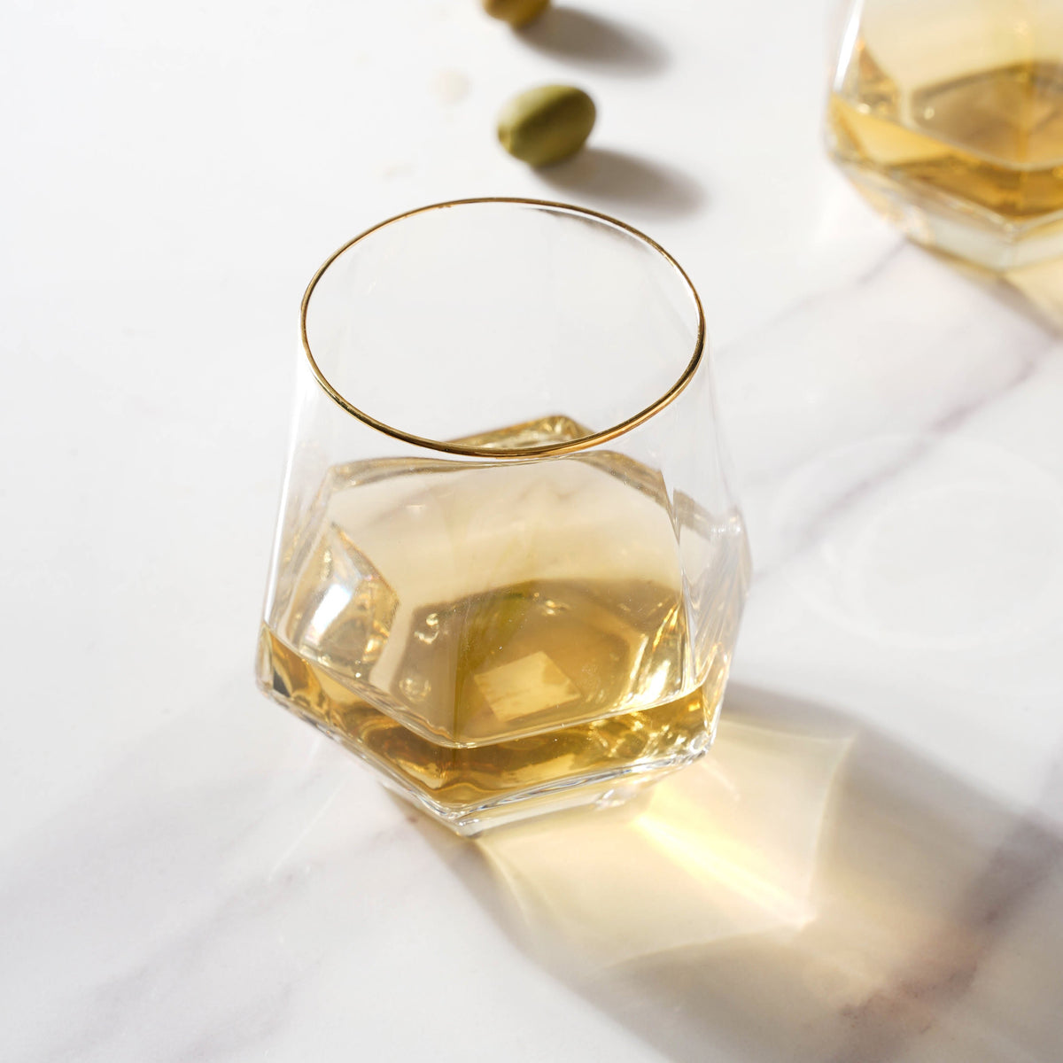 Hexagon Tumbler Glass Set of 2 Nestasia